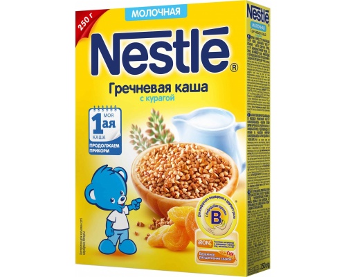 Каша молочная Nestle гречневая с курагой с 5 мес. 250 г
