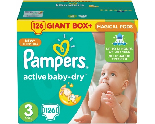  Pampers Active Baby 3 (5-9 ) 126 .