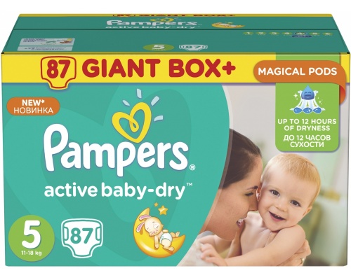  Pampers Active Baby 5 (11-18 ) 87 .